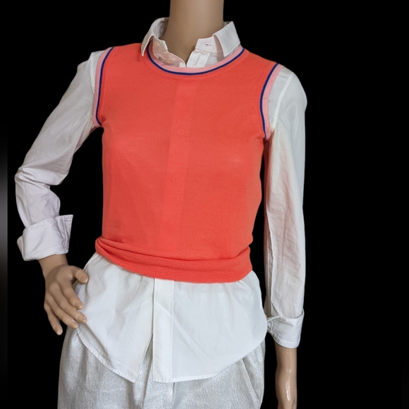 Orange JCrew Sweater Vest Top - Picture 7 of 12